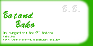 botond bako business card
