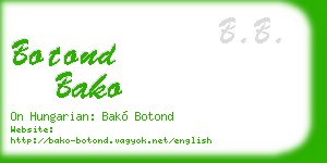 botond bako business card